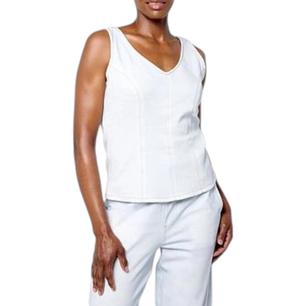 Christie Brinkley Women's Denim Knit Illusion Tank Light Wash - Regular